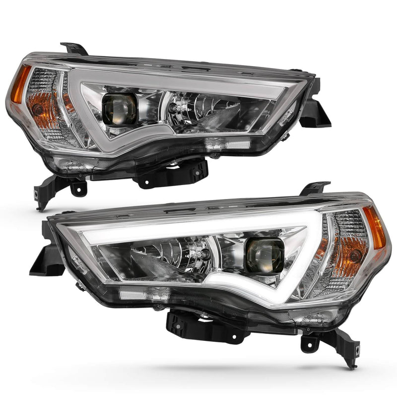 Anzo 111417 DRL Amber Projector Headlights With White Lens
