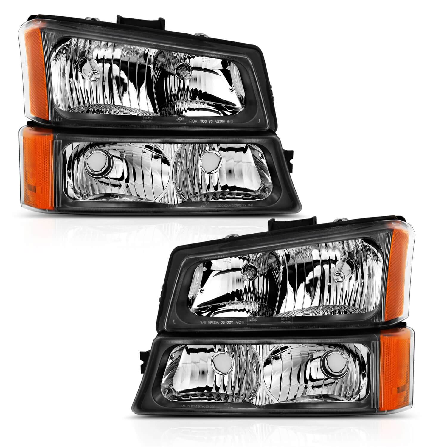 Anzo 111452 Crystal Headlights With Clear Lens