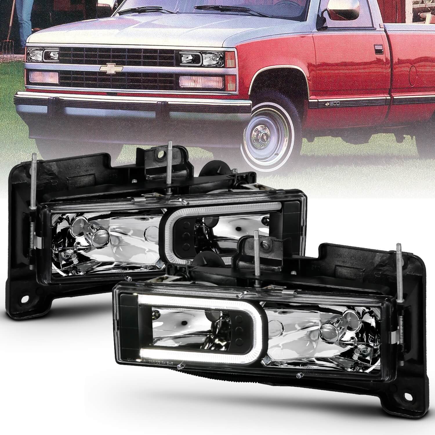 Anzo 111498 Crystal Headlights With Clear Lens