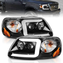Anzo 111503 Amber Halo Projector Headlights With Clear Lens