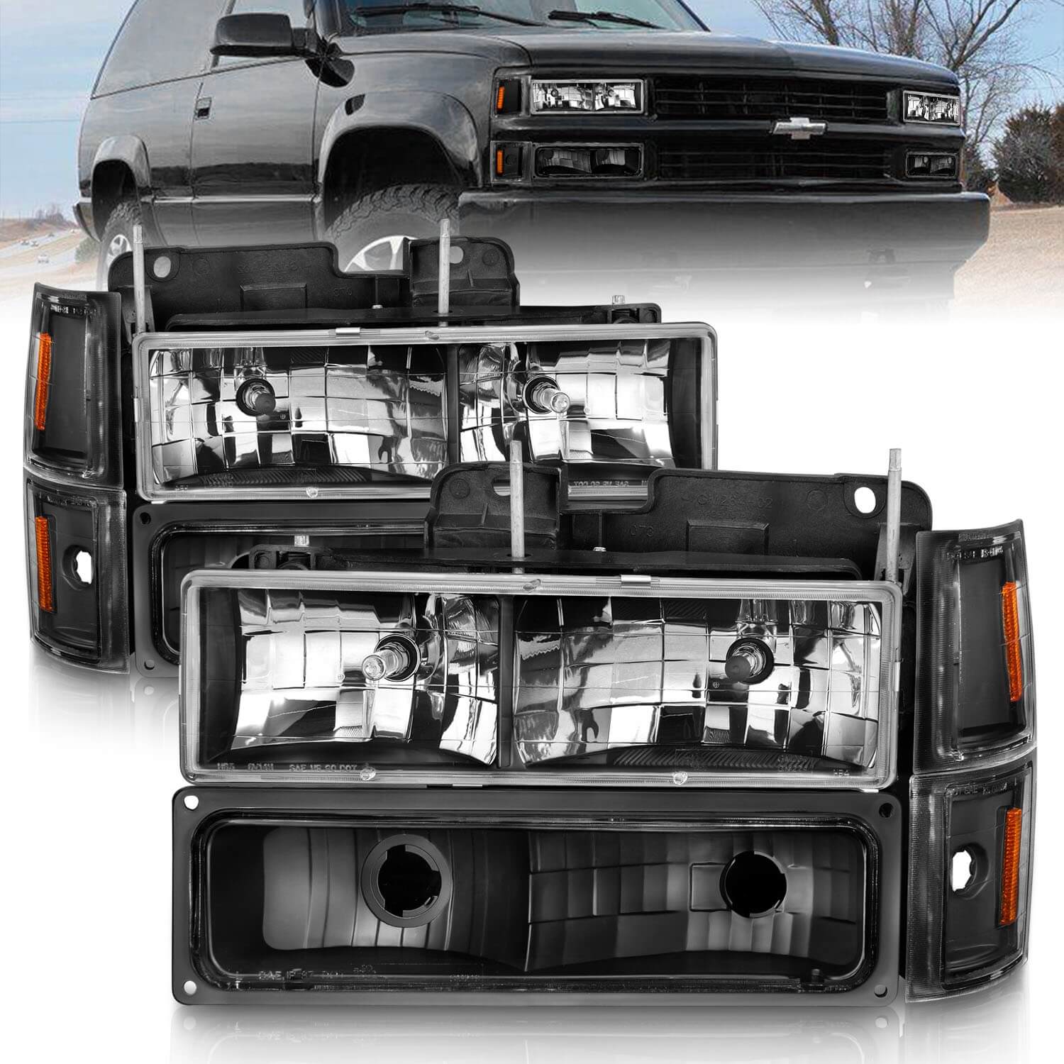 Anzo 111505 Crystal Headlights With Clear Lens