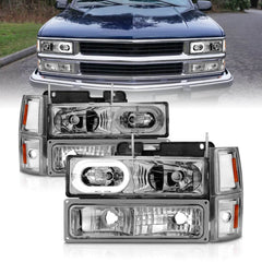 Anzo 111508 Crystal Headlights With Halo