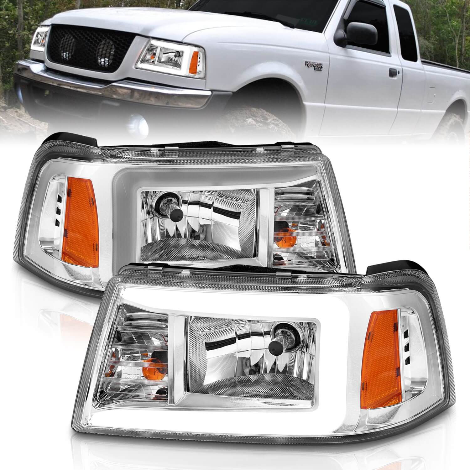 Anzo 111512 Crystal Headlights With Clear Lens