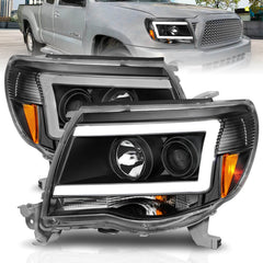 Anzo 111517 Amber Projector Headlights Plank Style Switchback With Clear Lens