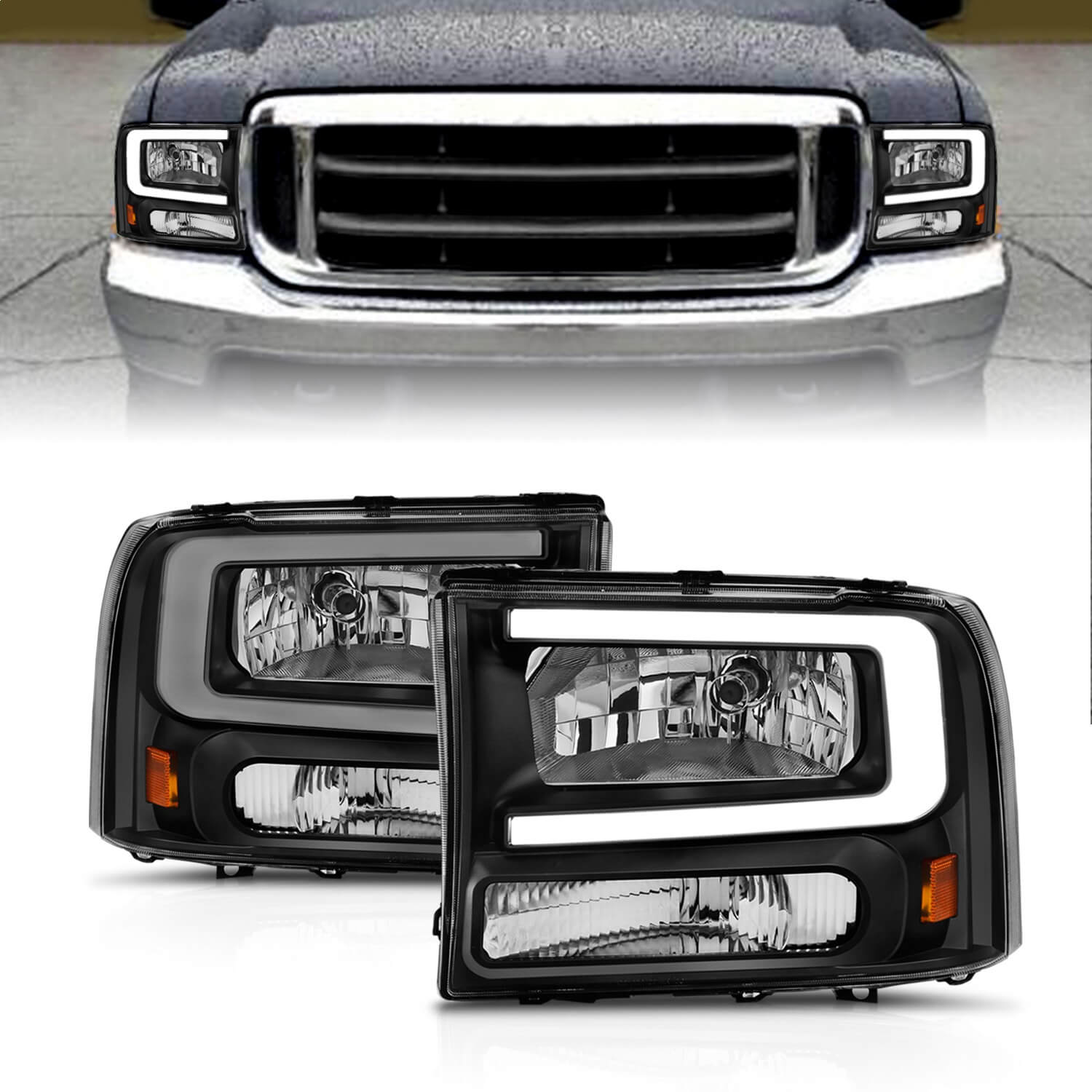 Anzo 111549 Crystal Headlights