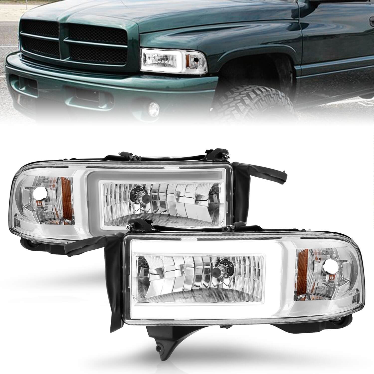 Anzo 111555 LED Crystal Headlights