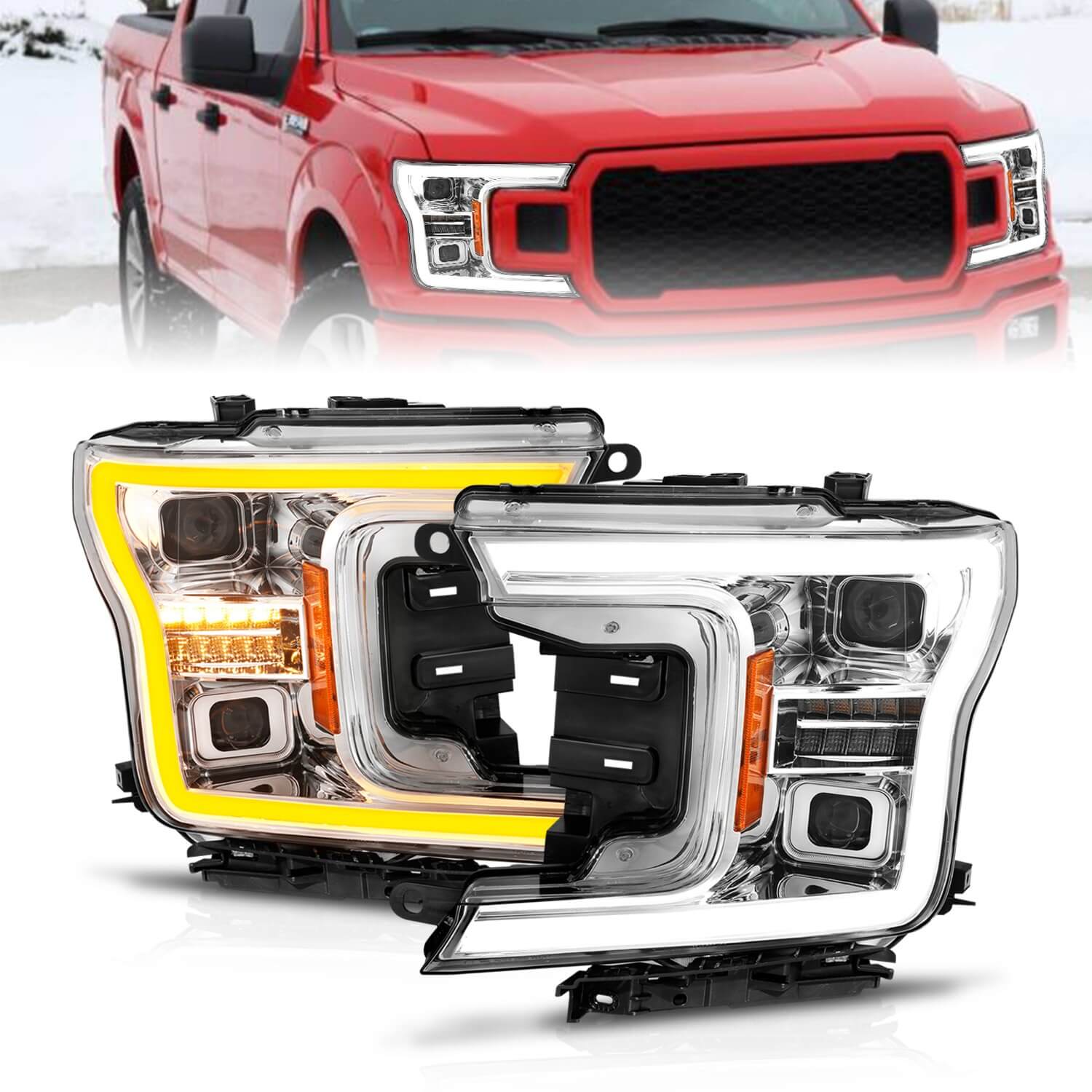 Anzo 111571 LED Projector Headlights With Clear Lens