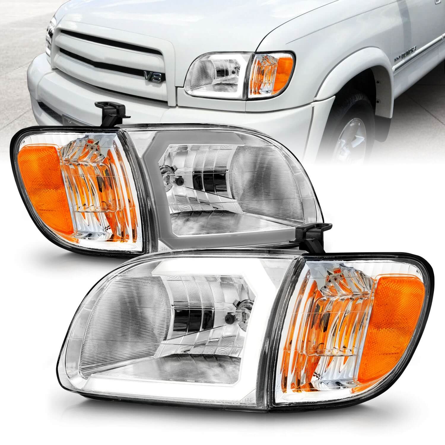 Anzo 111580 Crystal Headlights With Clear Lens