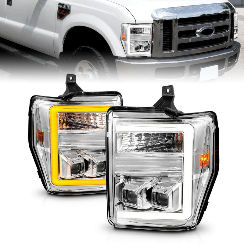 Anzo 111587 Switchback Plank Style Projector Headlights With Clear Lens