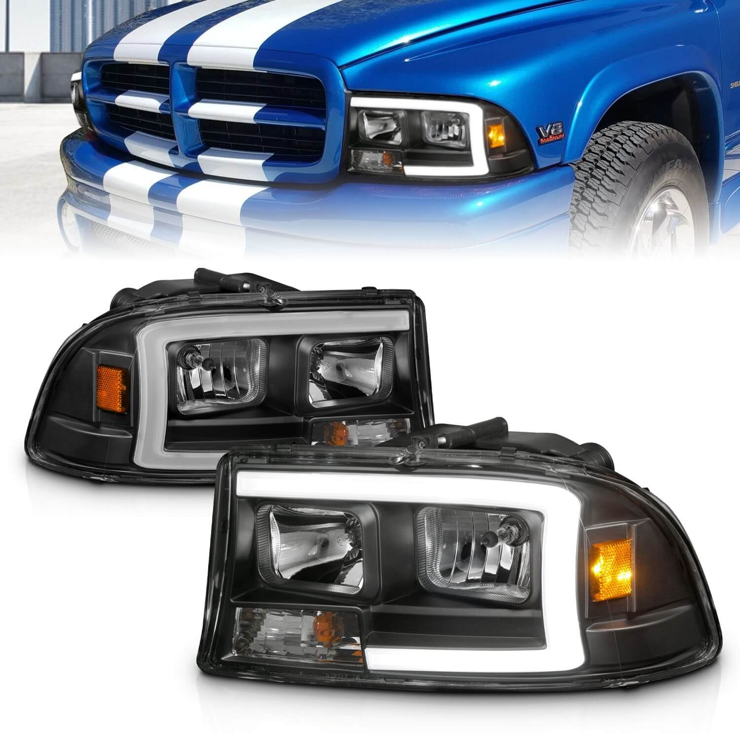 Anzo 111591 Crystal Headlights With Clear Lens