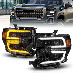 Anzo 111600 Plank Style White-Amber Projector Headlight With Clear Lens