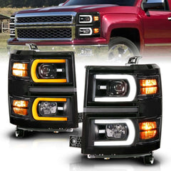 Anzo 111617 Plank Style White-Amber Projector Headlight With Clear Lens