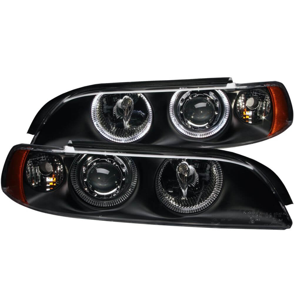 Anzo 121017 Headlights - Black Clear Projectors With Halos