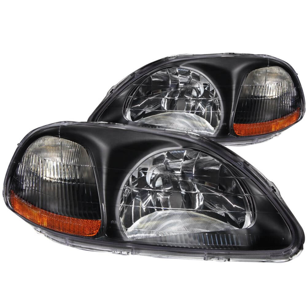 Anzo 121067 Headlights - Crystal - Black