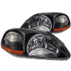 Anzo 121067 Headlights - Crystal - Black