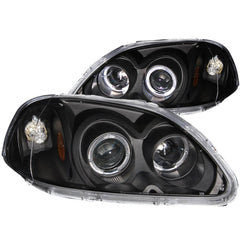 Anzo 121068 Headlights - Projector With Halo - Black