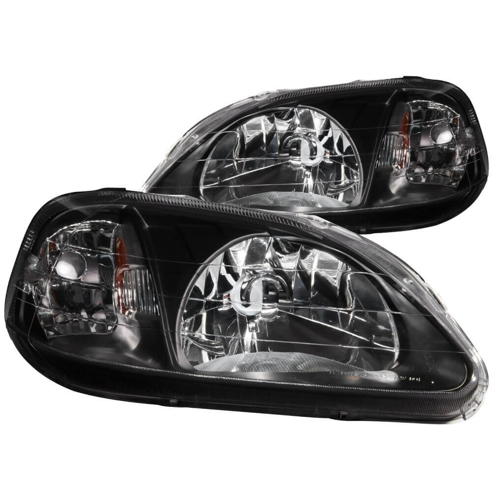 Anzo 121070 Headlights - Crystal - Black