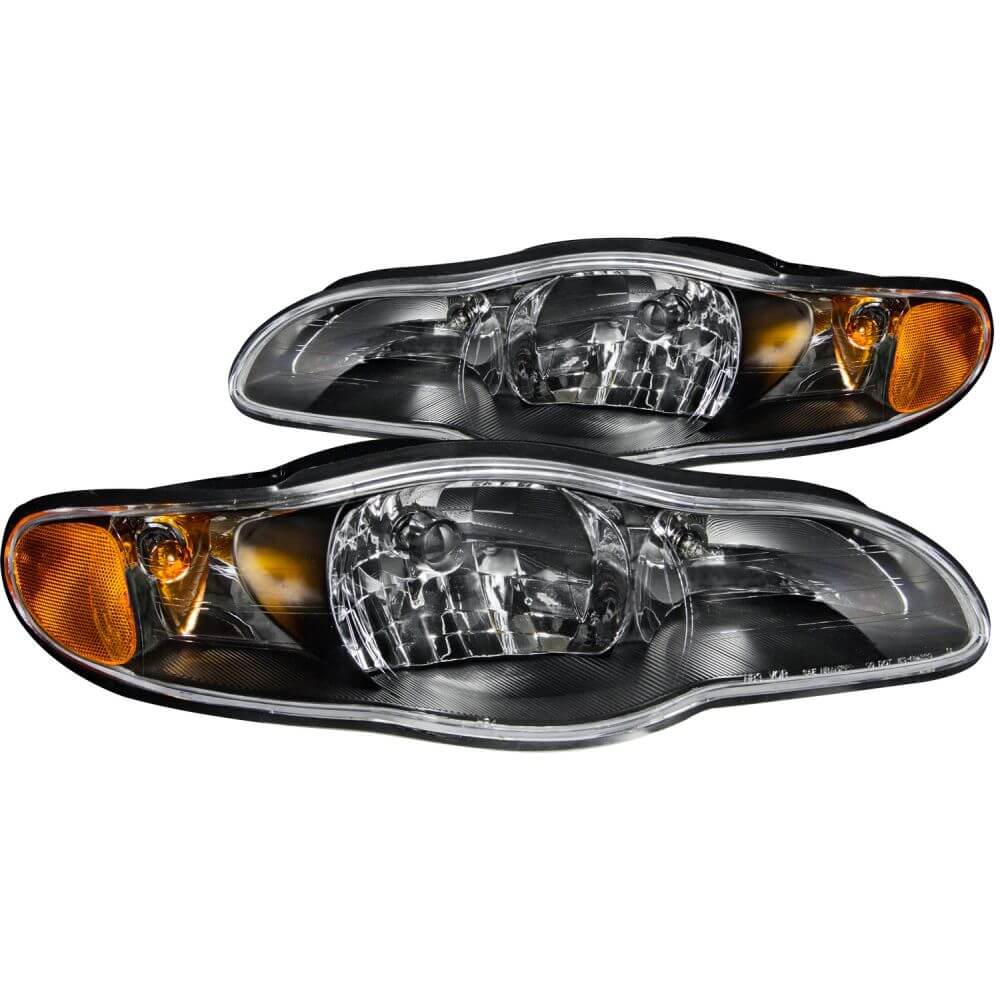 Anzo 121165 Headlights - Black With Amber Reflectors