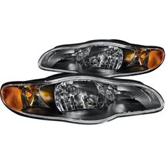 Anzo 121165 Headlights - Black With Amber Reflectors