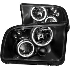 Anzo 121166 Headlights - Projector With Halo - Black Clear With Amber Reflectors