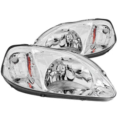 Anzo 121179 Headlights - Chrome With Amber Reflectors