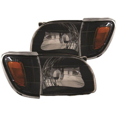 Anzo 121190 Headlights - Black With Amber Reflectors