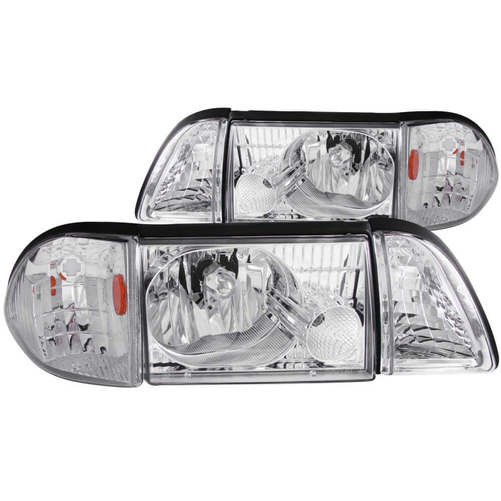 Anzo 121195 Headlights - Crystal w/Corner/Inner Corners - Chrome