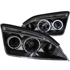 Anzo 121198 Headlights - Black Clear Projector With Halos