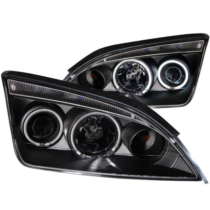 Anzo 121198 Headlights - Black Clear Projector With Halos