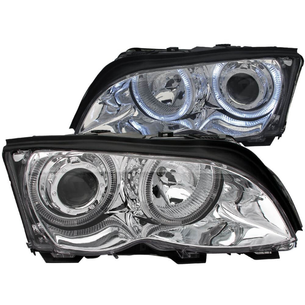 Anzo 121212 Headlights - Chrome Clear Projector With Halos
