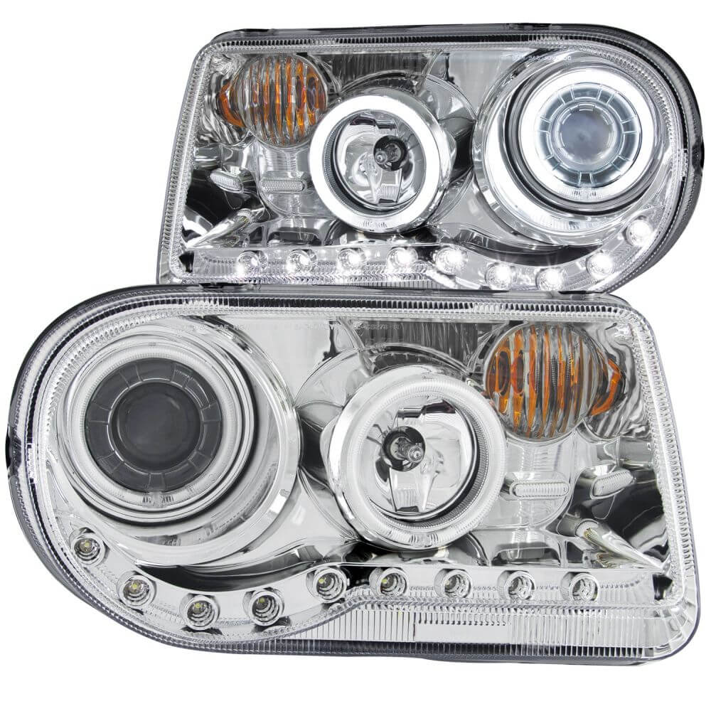 Anzo 121250 Headlights - G2 Projector Halo - Chrome Clear w/Amber (CCFL)