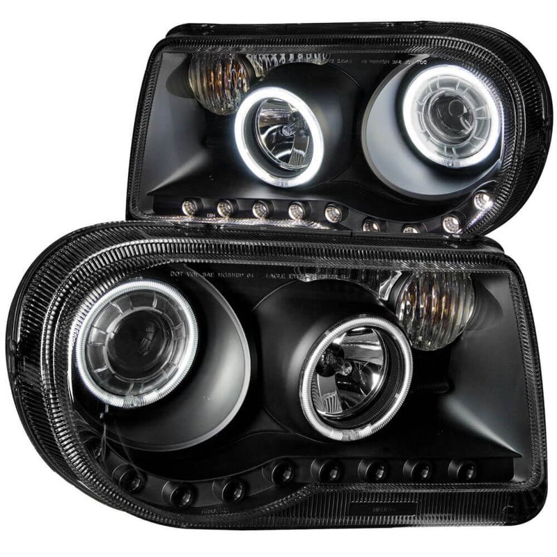 Anzo 121251 Headlights - G2 Projector Halo - Black Clear w/Amber (CCFL)