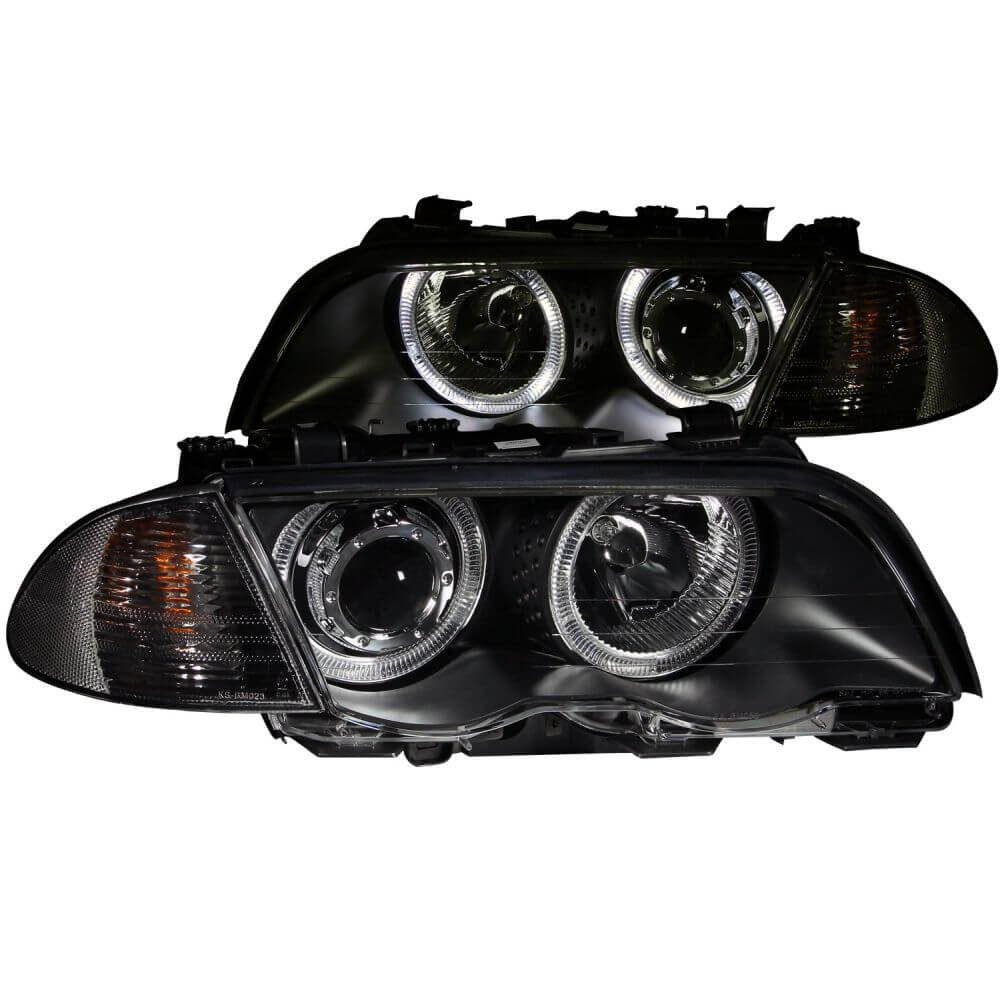 Anzo 121261 Headlights - Projector Halo - Black Clear w/Amber (CCFL)