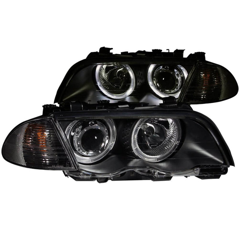 Anzo 121261 Headlights - Projector Halo - Black Clear w/Amber (CCFL)