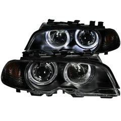 Anzo 121269 Headlights - Projector w/Halo - Black Clear w/Amber