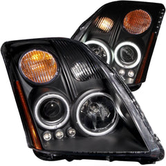 Anzo 121276 Headlights - Projector - Black Clear w/Amber Reflectors