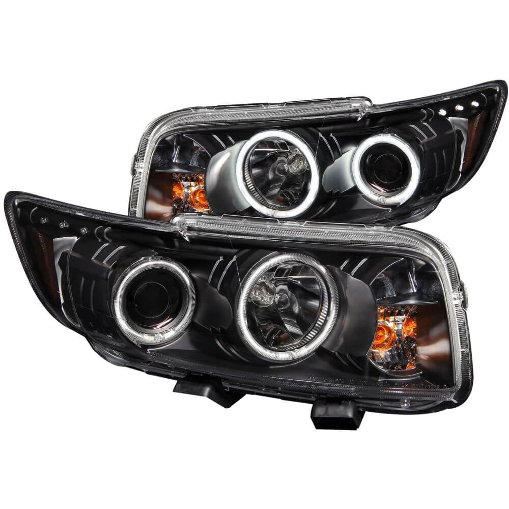 Anzo 121280 Headlights - Projector Halo - Black Clear