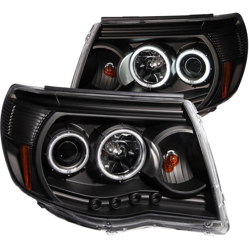 Anzo 121282 Headlights - Black Clear Projector With Halos