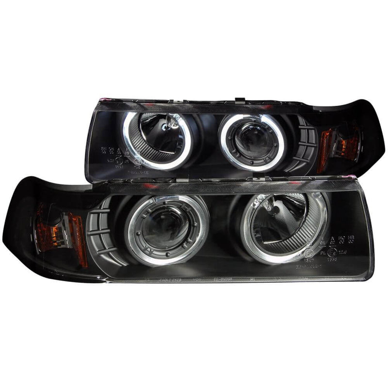Anzo 121325 Headlights - 1 pc Projector G2 Halo - Black Clear w/Amber