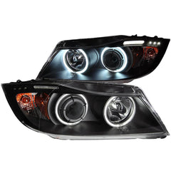 Anzo 121335 Headlights - Projector Halo w/LED Bar - Black Clear w/Amber (CCFL)