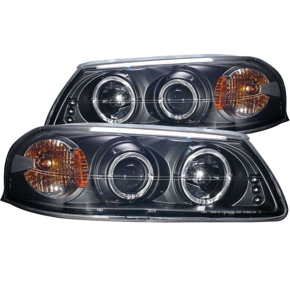 Anzo 121339 Headlights - Projector Halo - Black Clear