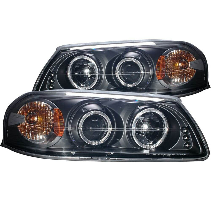 Anzo 121339 Headlights - Projector Halo - Black Clear