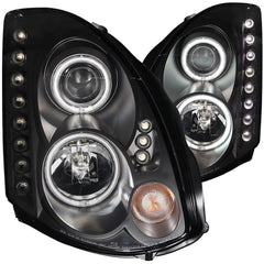 Anzo 121363 Headlights - Projector Halo - Black Clear w/CCFL (HID Compatible)