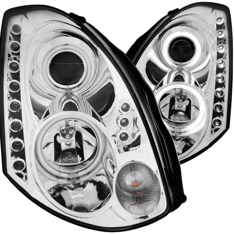 Anzo 121364 Headlights - Projector Halo - Chrome Clear w/CCFL (HID Compatible)