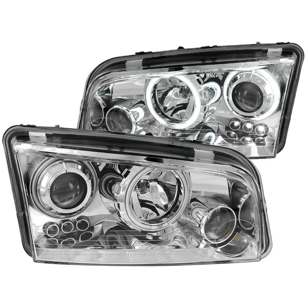 Anzo 121382 Headlights - Projector Halo - Chrome Clear