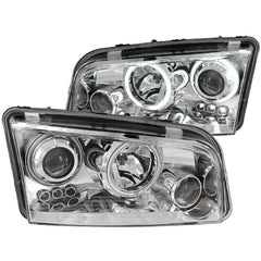 Anzo 121382 Headlights - Projector Halo - Chrome Clear