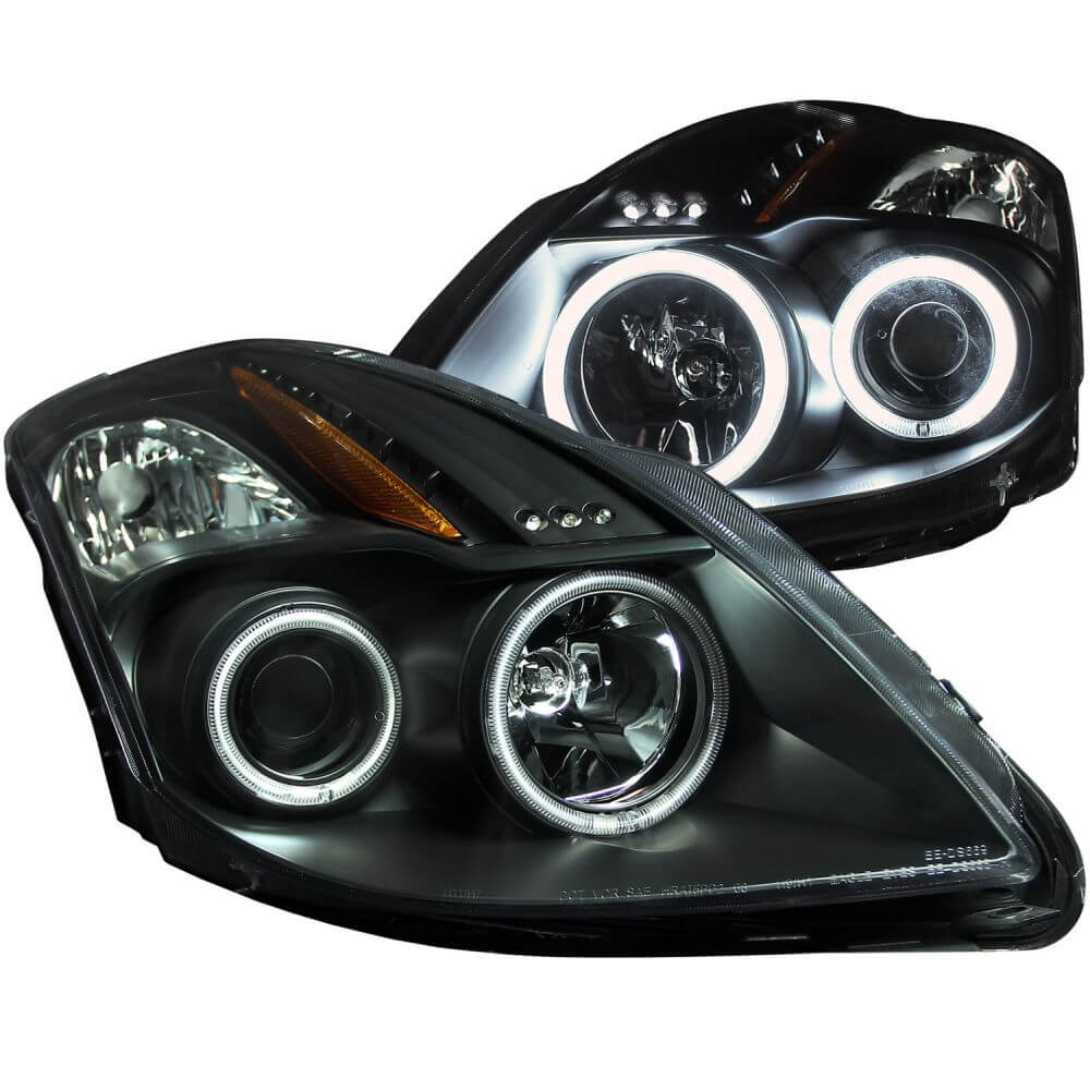 Anzo 121395 Headlights - Projector Halo - Black Clear CCFL