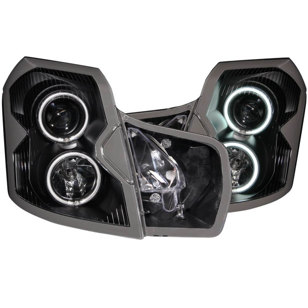 Anzo 121417 Headlights - Projector Halo - Black Clear CCFL