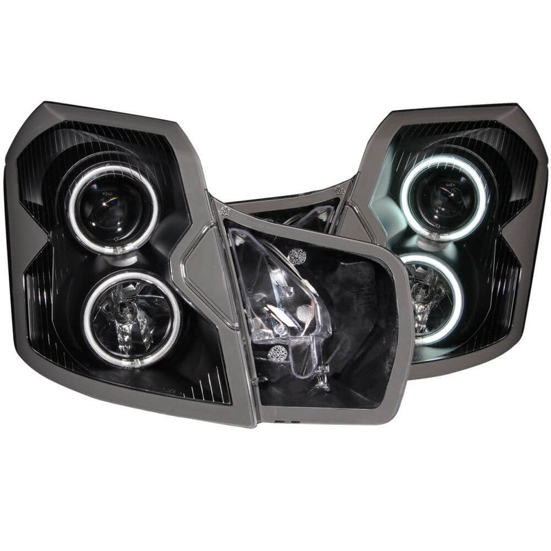 Anzo 121417 Headlights - Projector Halo - Black Clear CCFL