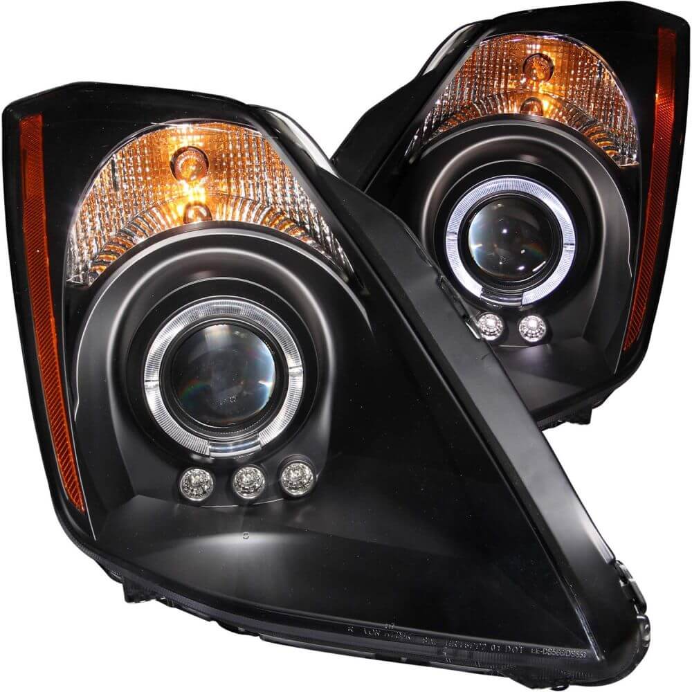 Anzo 121444 Headlights - Projector Halo - Black Clear